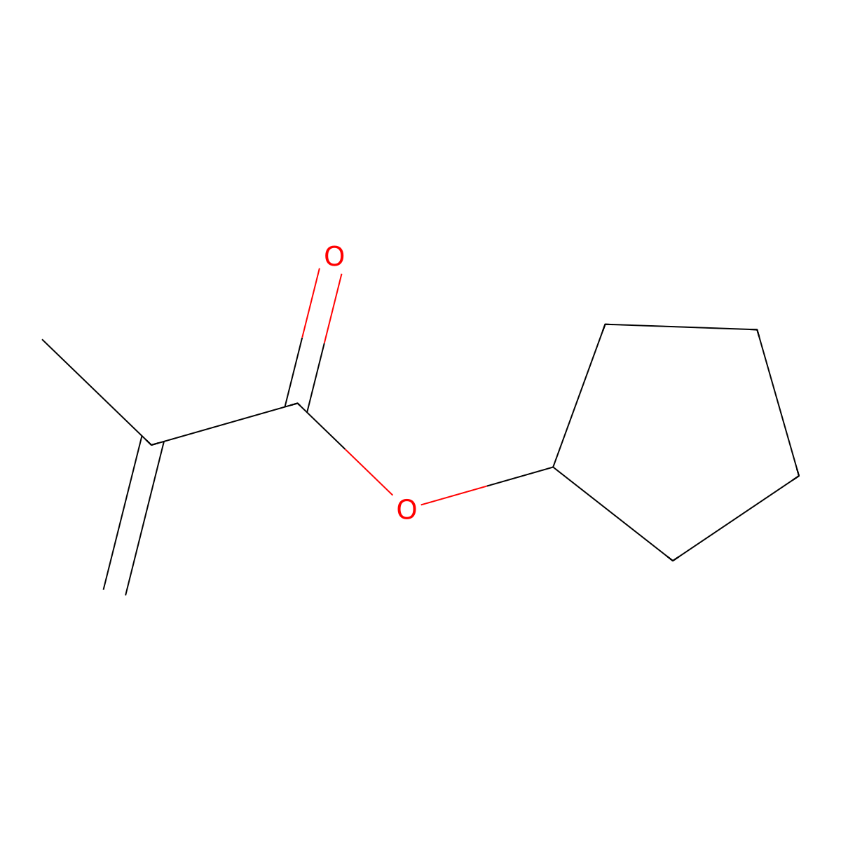 Cyclopentyl methacrylate molecular structure, CAS 16868-14-7