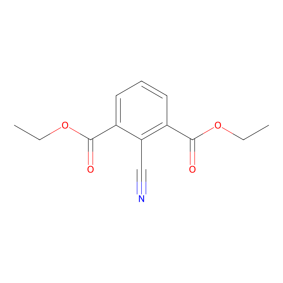 Diethyl 2-cyanoisophthalate molecular structure, CAS 168688-03-7