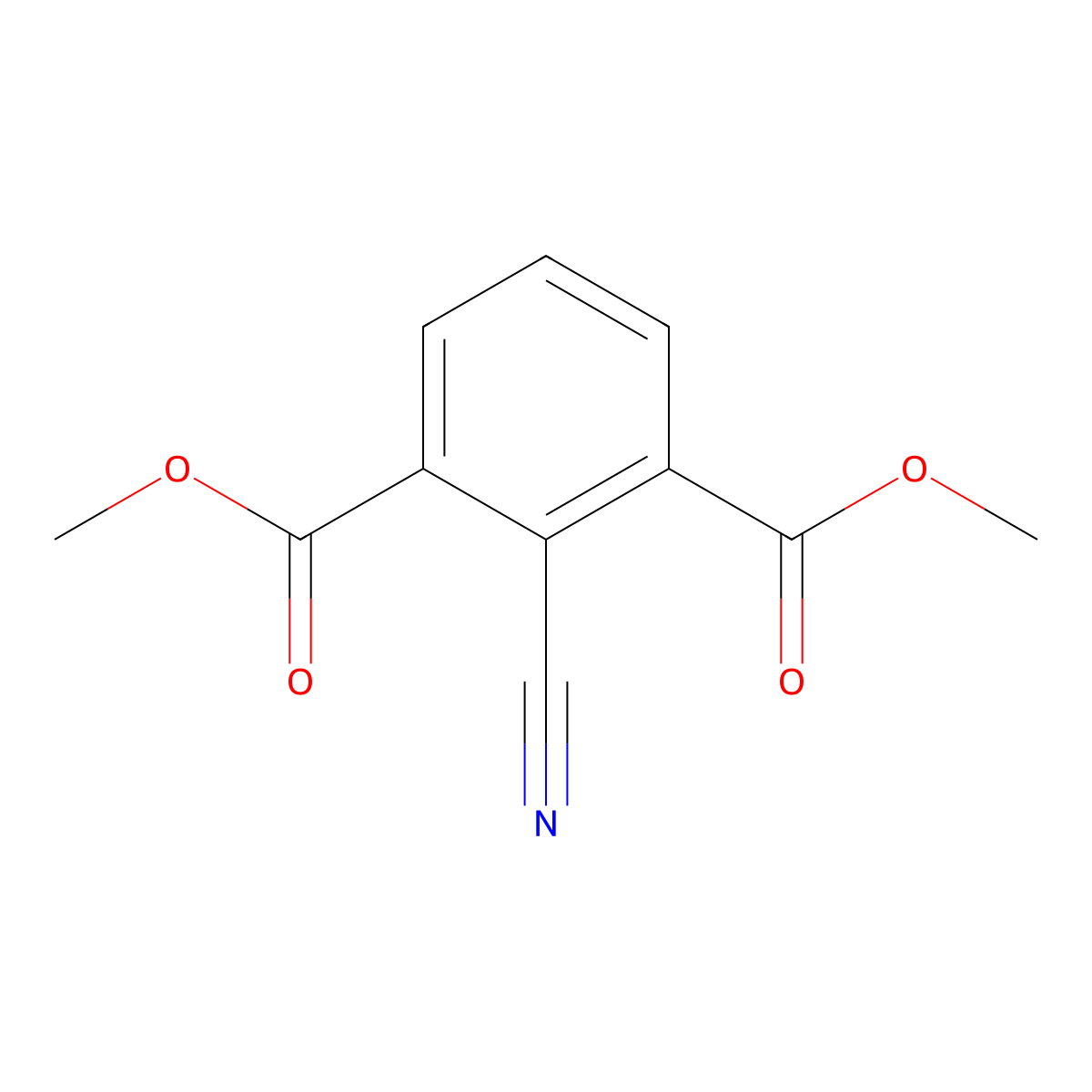 Dimethyl 2-cyanoisophthalate molecular structure, CAS 168688-06-0