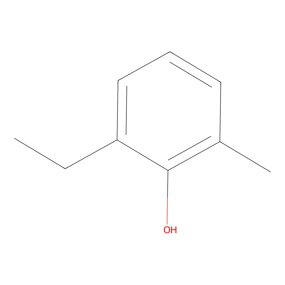 2-Ethyl-6-methylphenol molecular structure, CAS 1687-64-5