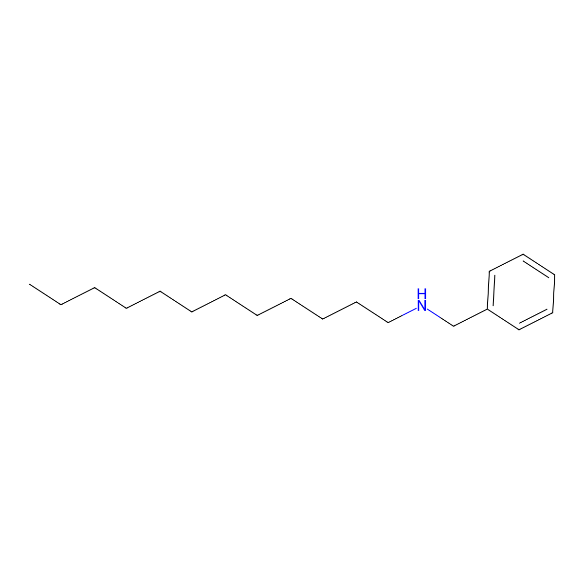 Benzyl(dodecyl)amine molecular structure, CAS 1687-68-9