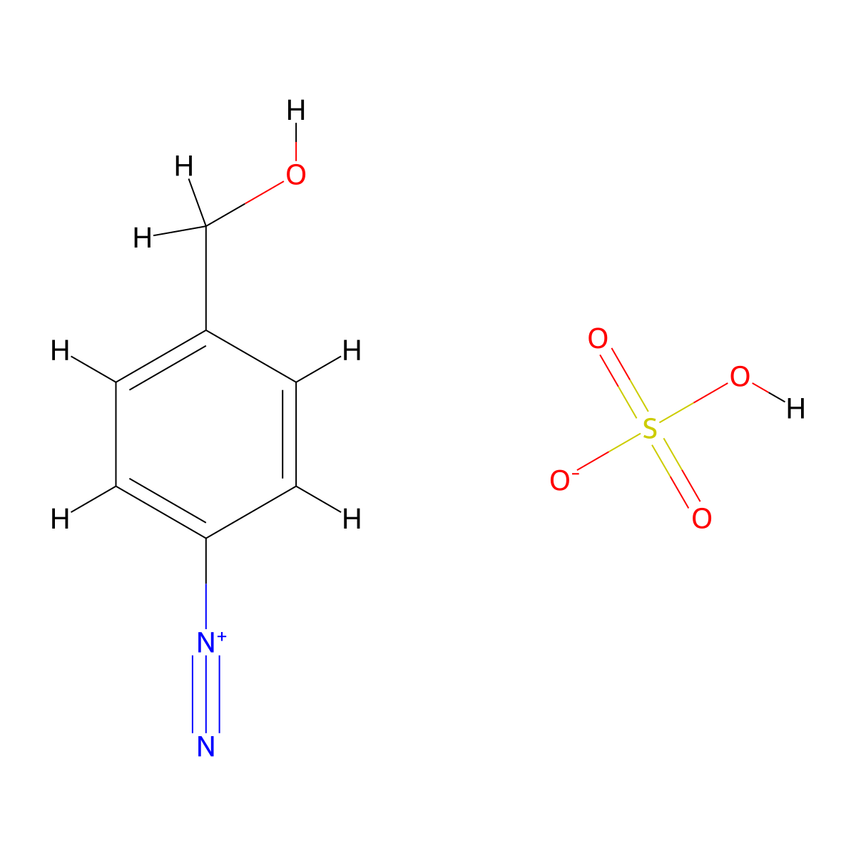 4-(Hydroxymethyl)benzenediazonium sulfate molecular structure, CAS 168701-53-9