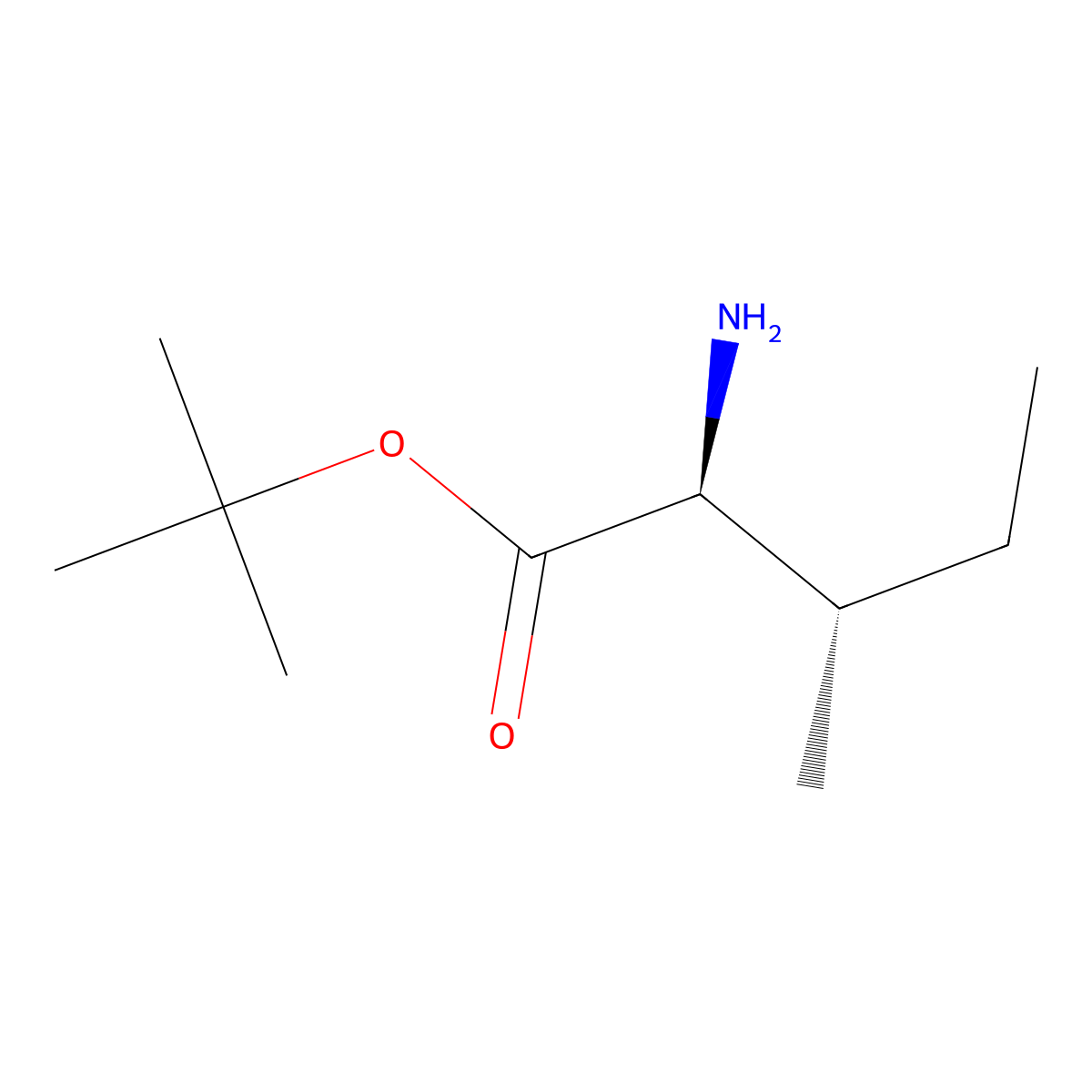 L-Isoleucine, 1,1-dimethylethyl ester molecular structure, CAS 16874-08-1