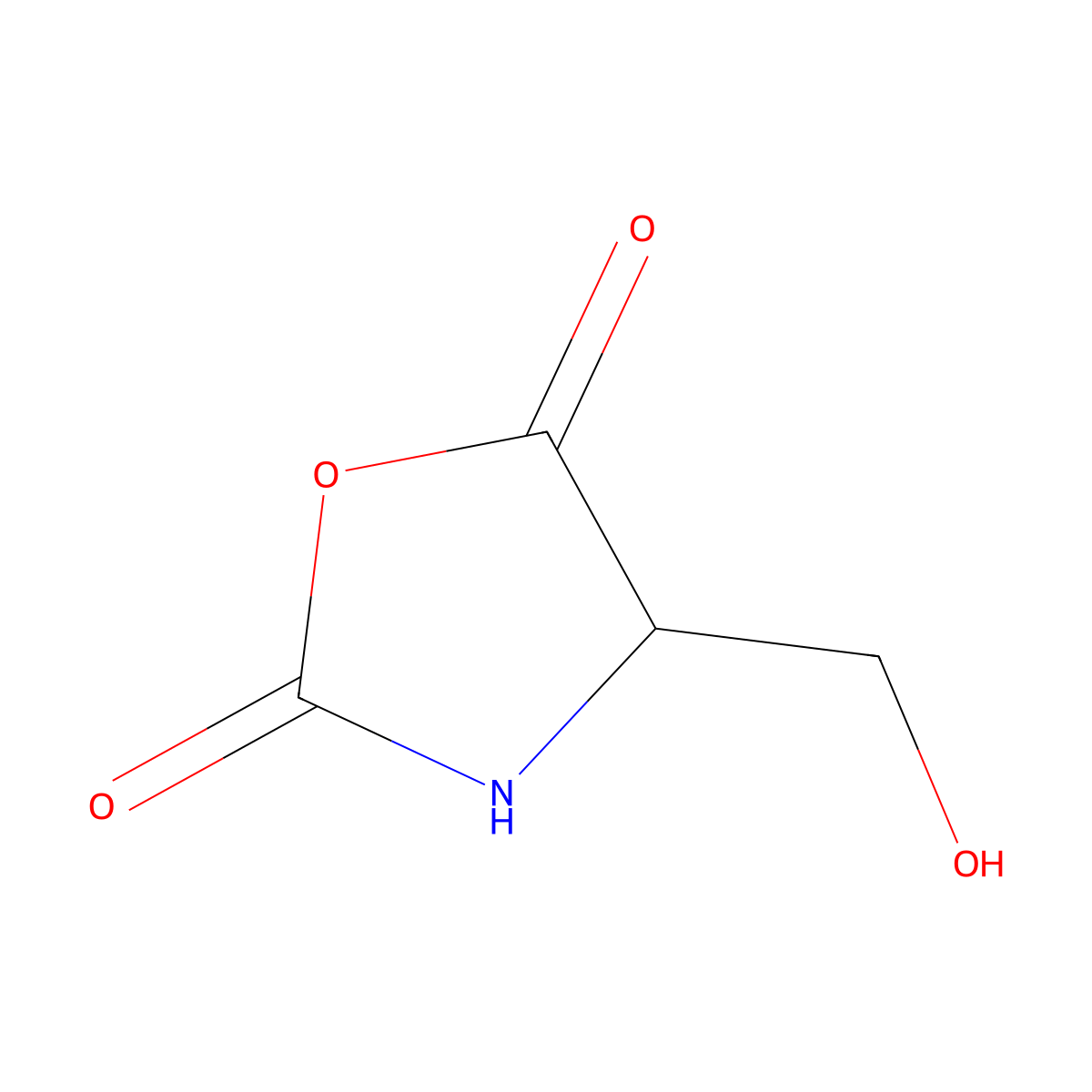 4-(Hydroxymethyl)oxazolidine-2,5-dione molecular structure, CAS 16874-72-9