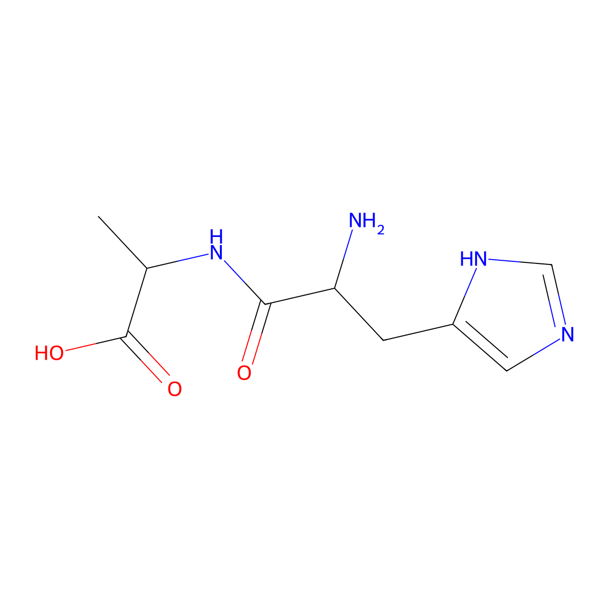 Histidylalanine molecular structure, CAS 16874-75-2
