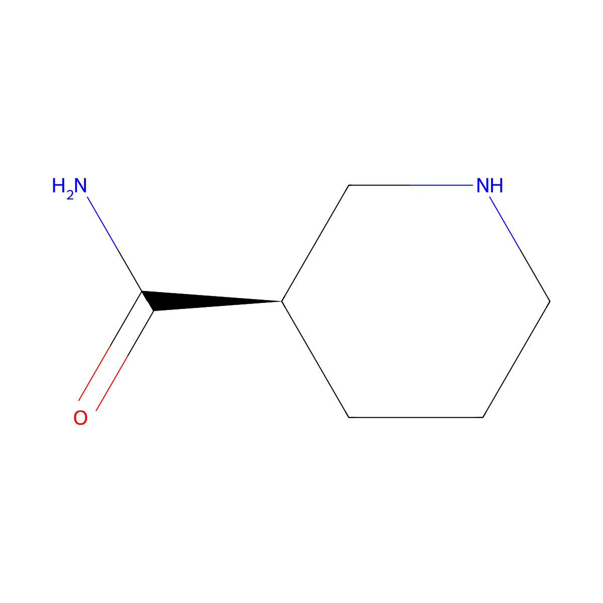 (R)-piperidine-3-carboxamide molecular structure, CAS 168749-30-2