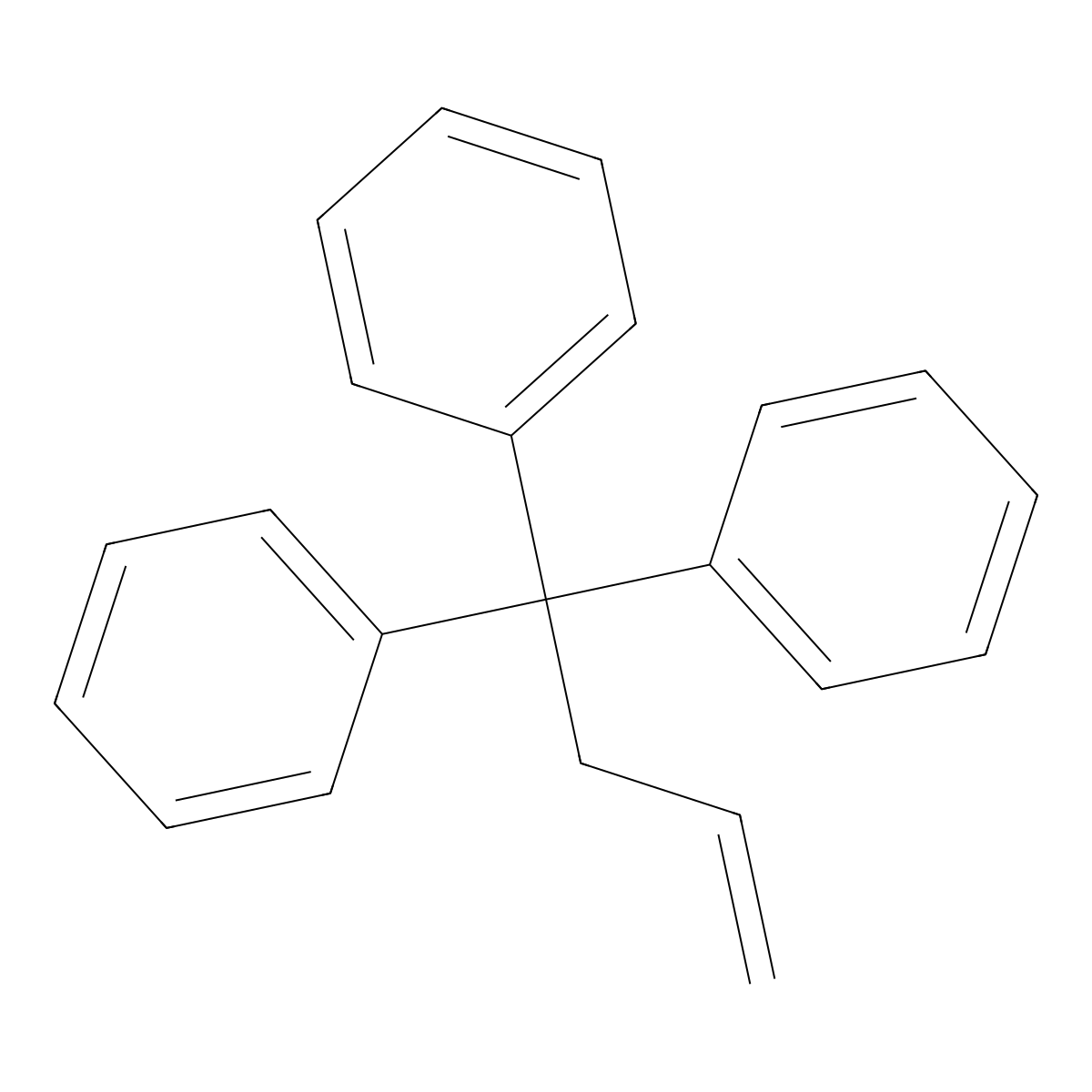 1-Butene, 4,4,4-triphenyl- molecular structure, CAS 16876-20-3