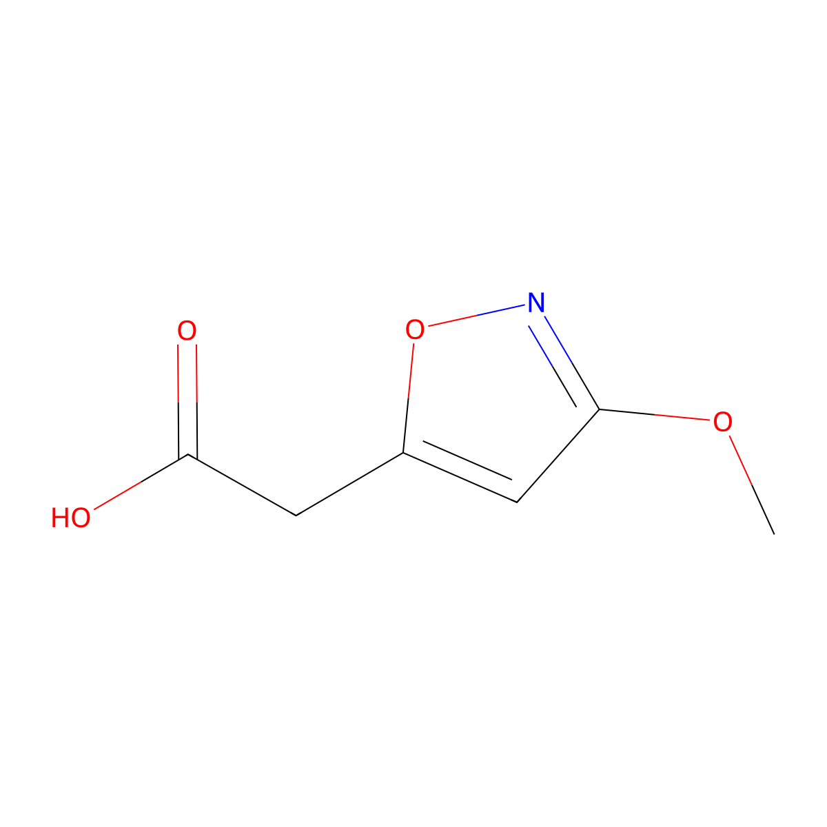 2-(3-Methoxy-1,2-oxazol-5-yl)acetic acid molecular structure, CAS 16877-55-7