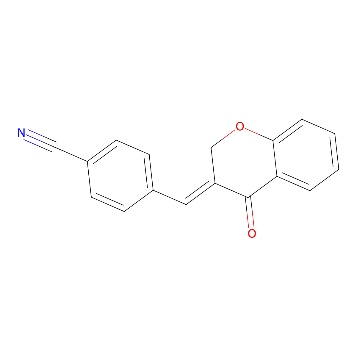 4-[(E)-(4-oxochromen-3-ylidene)methyl]benzonitrile molecular structure, CAS 1687754-74-0