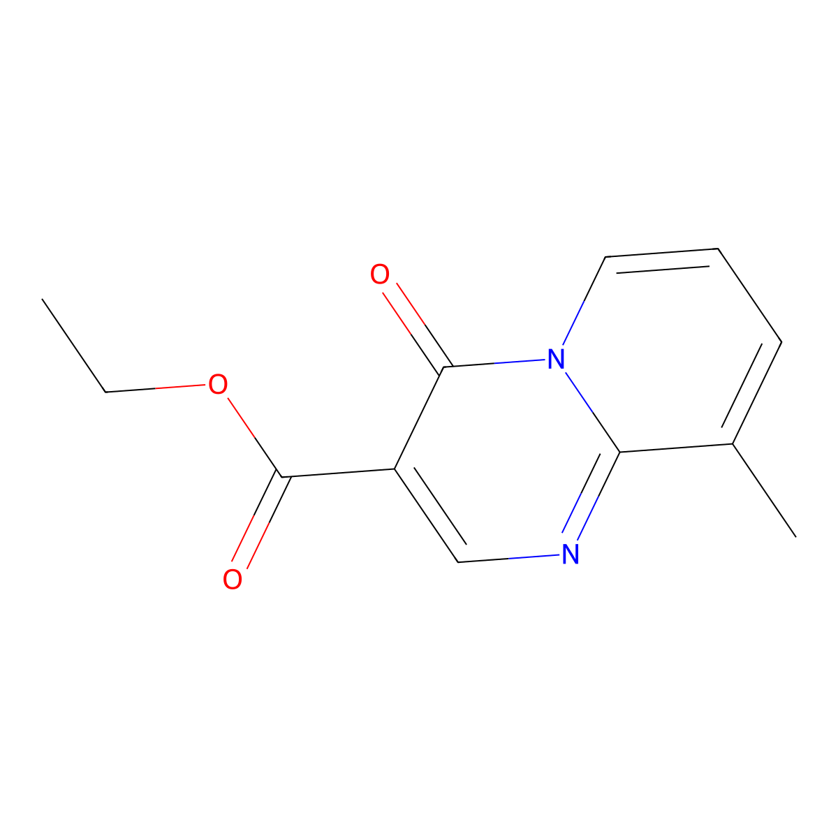 Ethyl 9-methyl-4-oxopyrido[1,2-a]pyrimidine-3-carboxylate molecular structure, CAS 16878-14-1