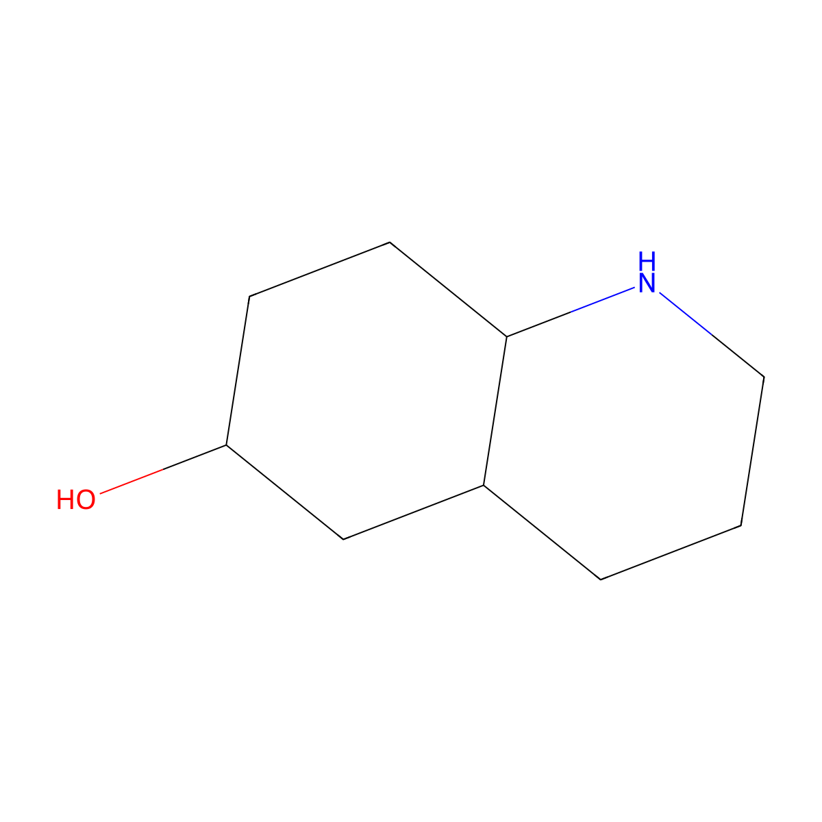 Decahydroquinolin-6-ol molecular structure, CAS 16878-29-8