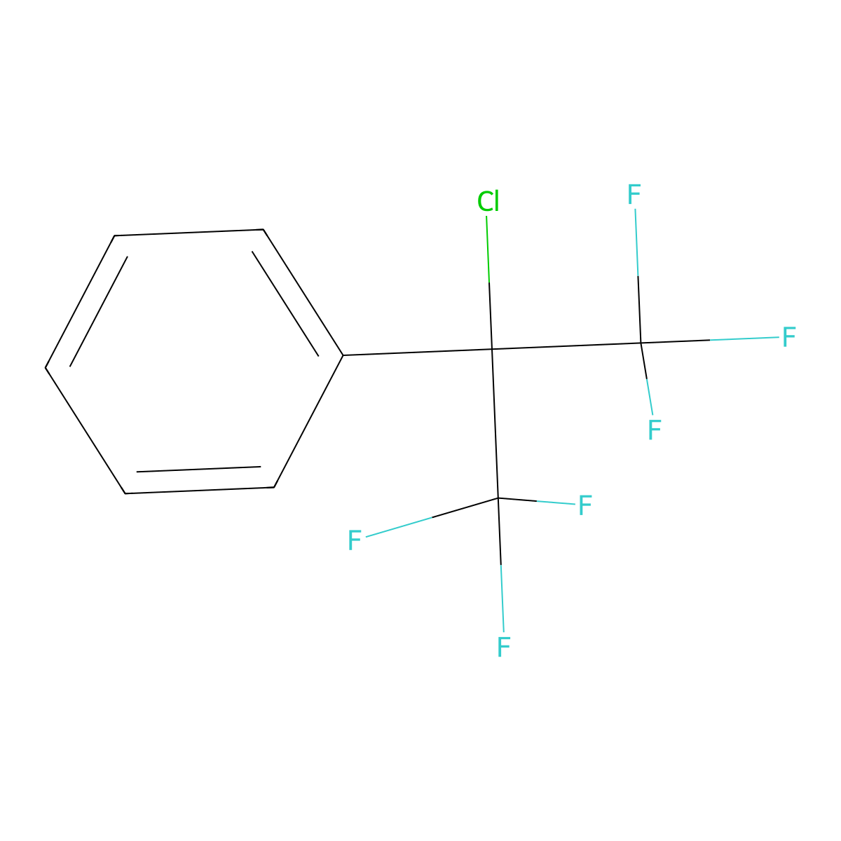 (2-Chloro-1,1,1,3,3,3-hexafluoropropan-2-yl)benzene molecular structure, CAS 16878-50-5