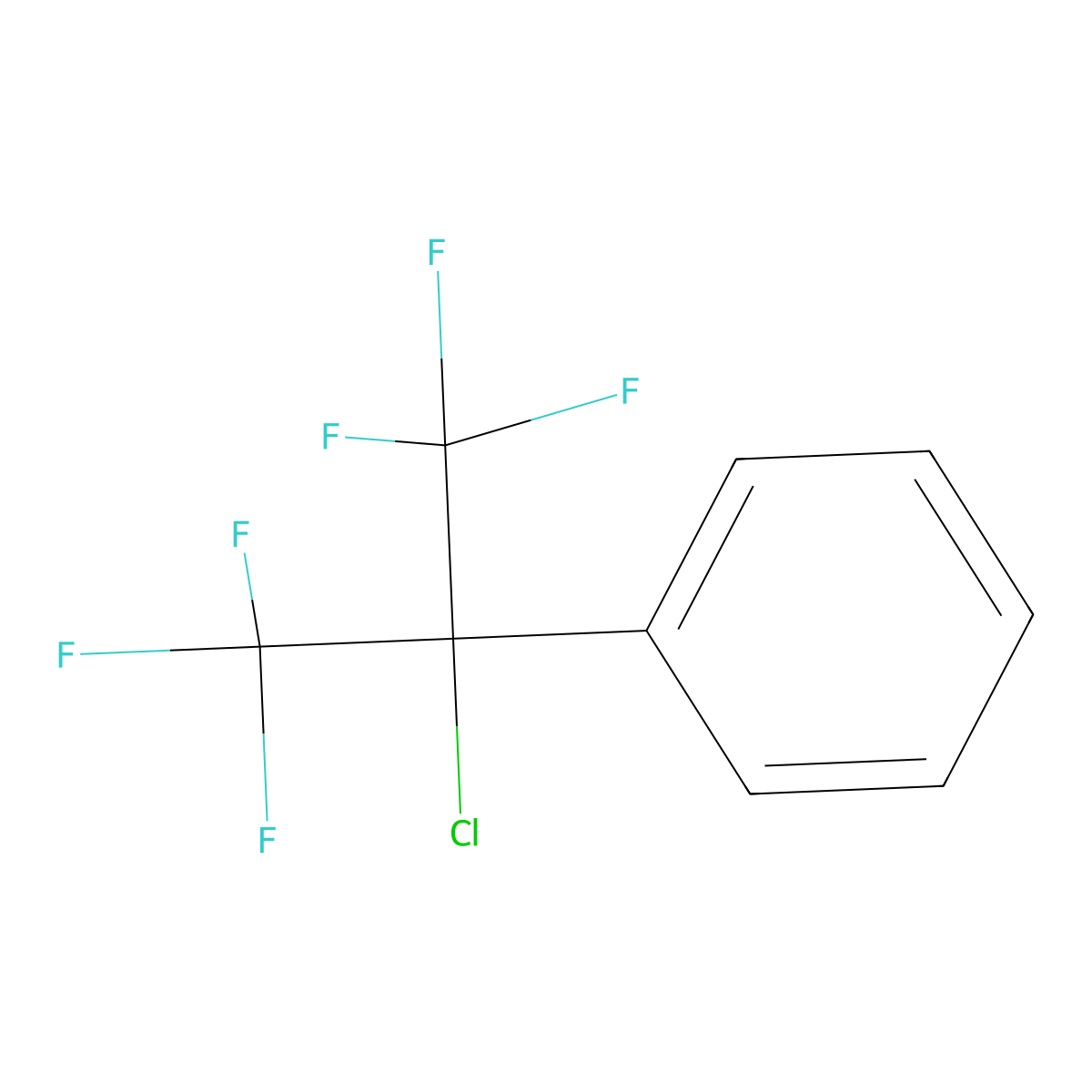 (2-Chloro-1,1,1,3,3,3-hexafluoropropan-2-yl)benzene molecular structure, CAS 16878-50-5