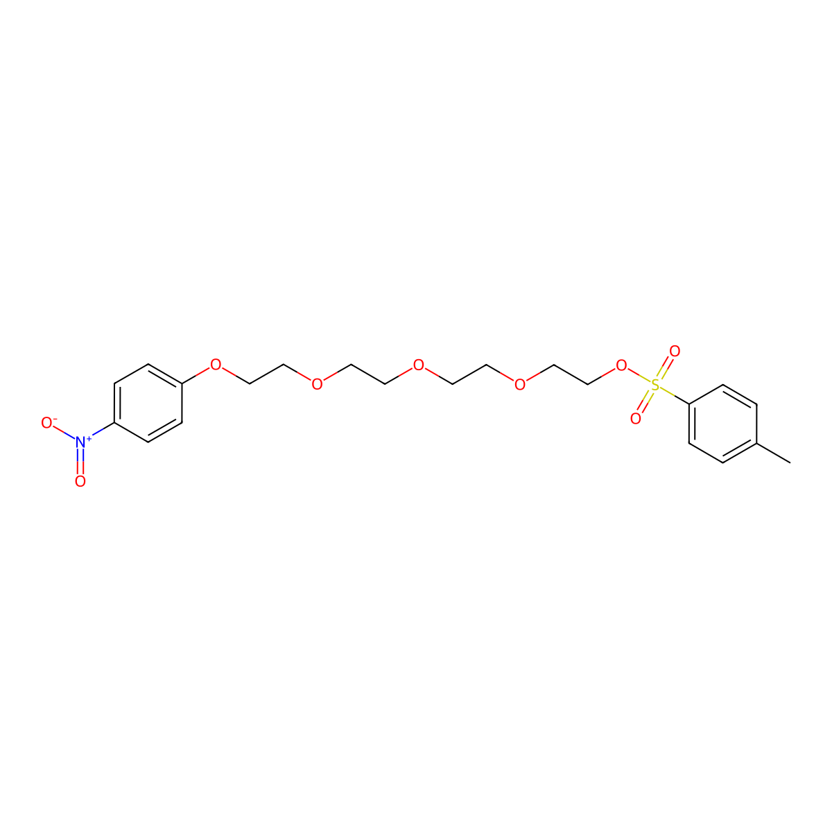 2-(2-(2-(2-(4-Nitrophenoxy)ethoxy)ethoxy)ethoxy)ethyl 4-methylbenzenesulfonate molecular structure, CAS 168784-48-3