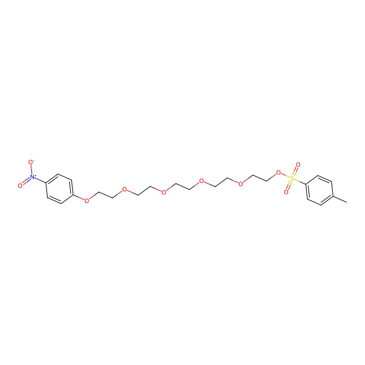 3,6,9,12-Tetraoxatetradecan-1-ol, 14-(4-nitrophenoxy)-, 1-(4-methylbenzenesulfonate) molecular structure, CAS 168784-49-4