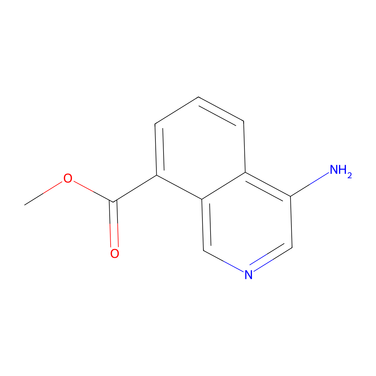 Methyl 4-aminoisoquinoline-8-carboxylate molecular structure, CAS 1687855-43-1