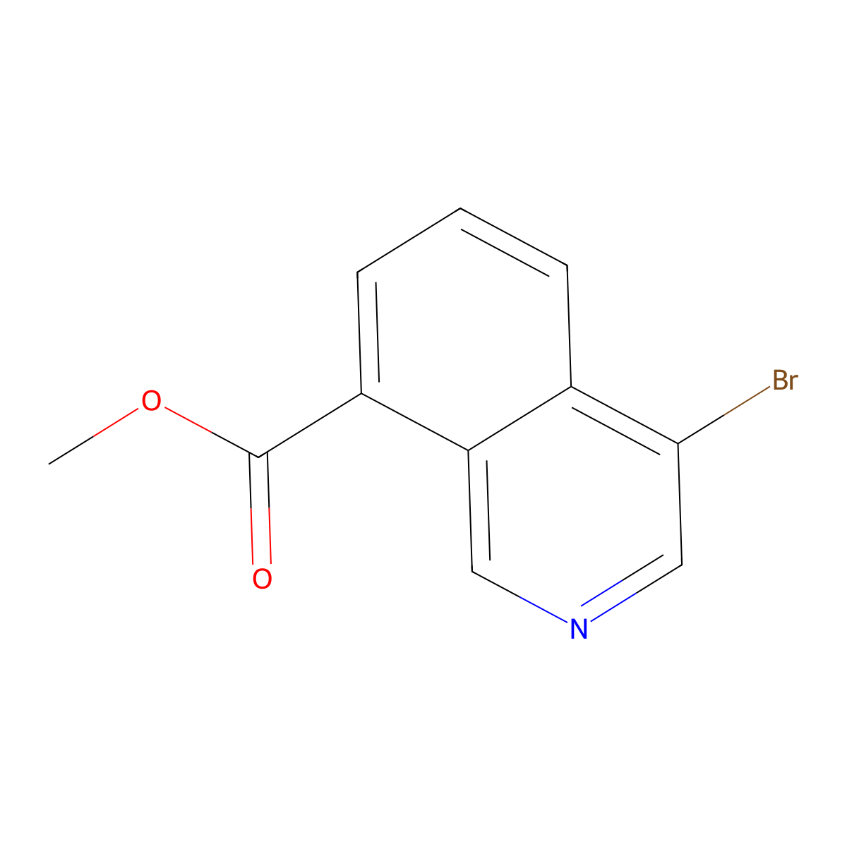 Methyl 4-bromoisoquinoline-8-carboxylate molecular structure, CAS 1687855-44-2