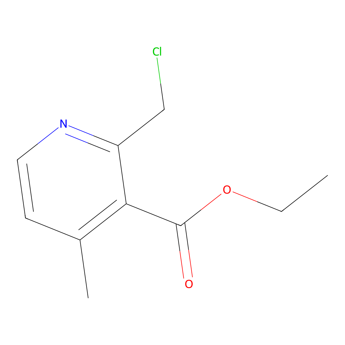 Ethyl 2-(chloromethyl)-4-methylpyridine-3-carboxylate molecular structure, CAS 1687855-47-5