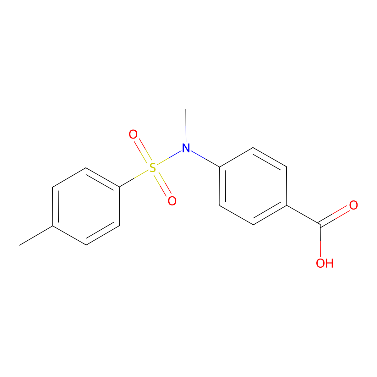 4-(N,4-dimethylphenylsulfonamido)benzoic acid molecular structure, CAS 16879-68-8