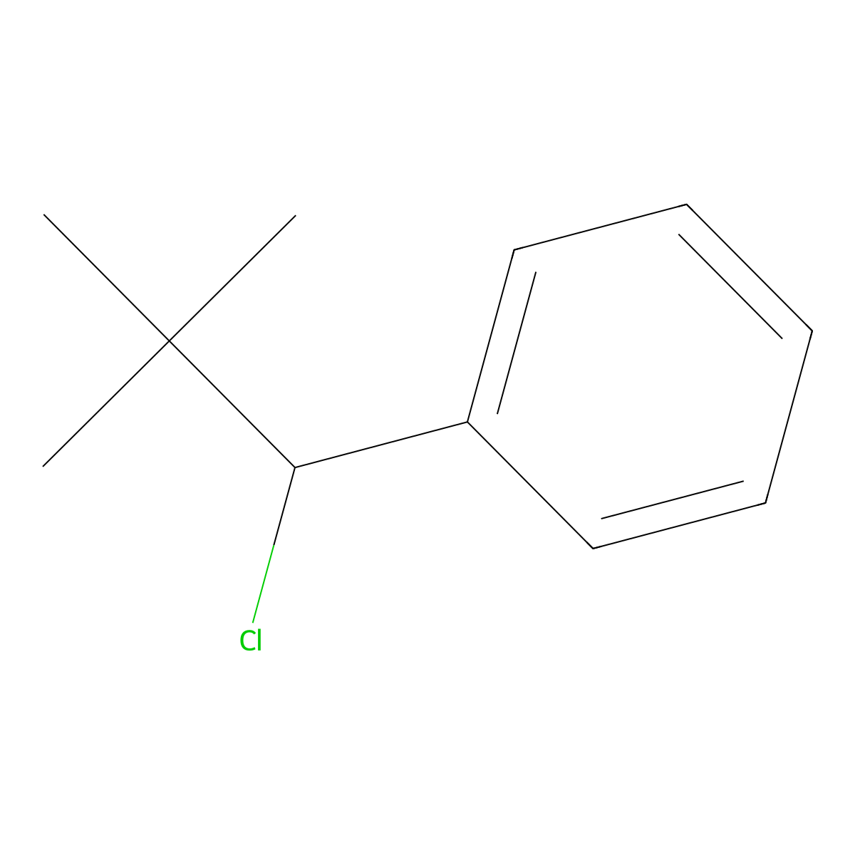 (1-Chloro-2,2-dimethylpropyl)benzene molecular structure, CAS 1688-17-1