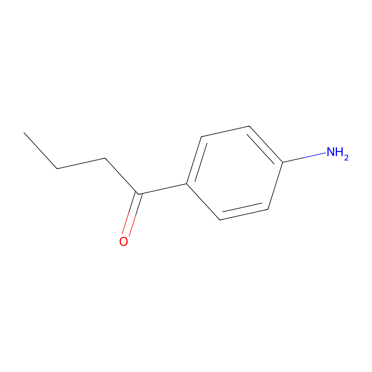 1-Butanone, 1-(4-aminophenyl)- molecular structure, CAS 1688-71-7