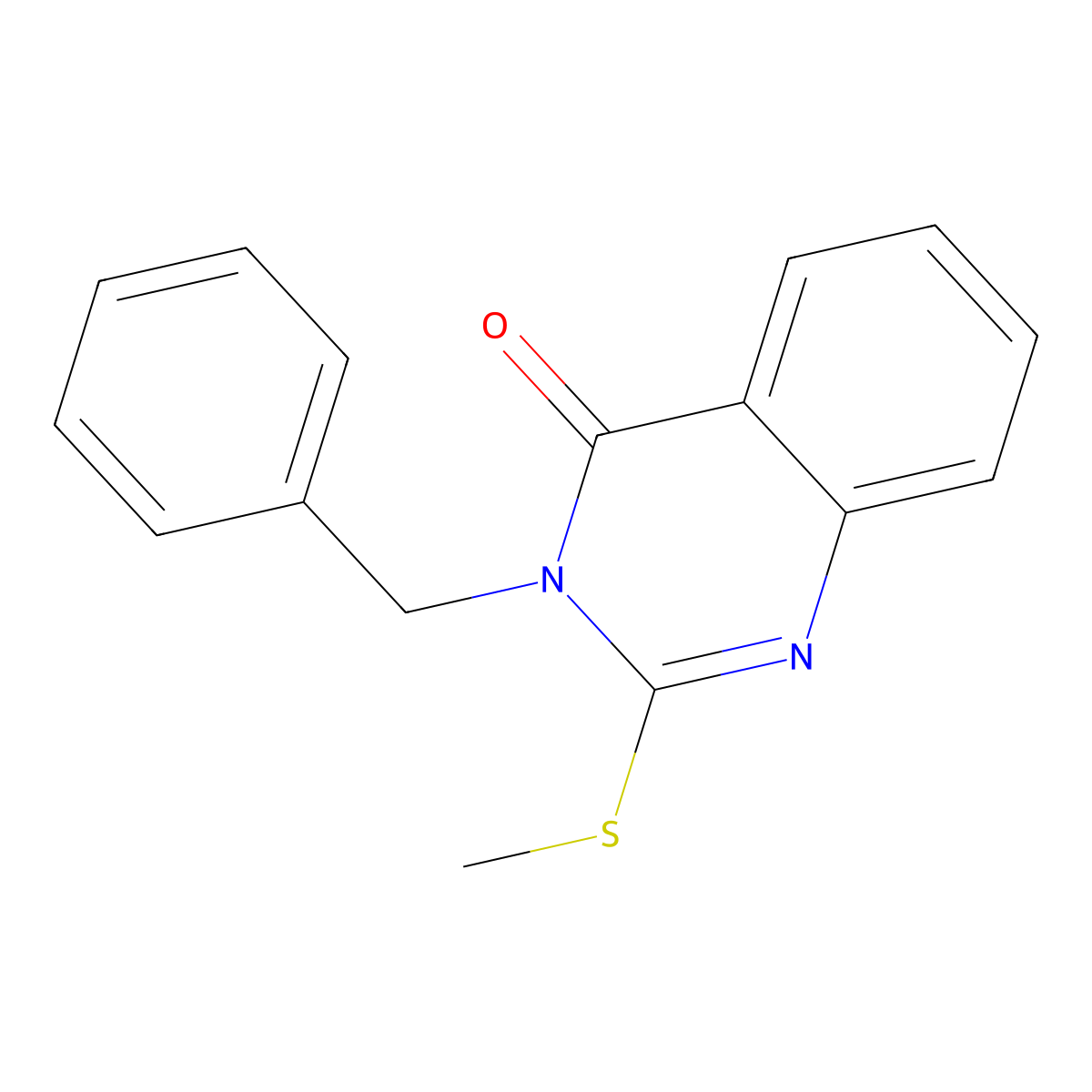 3-Benzyl-2-(methylthio)quinazolin-4(3H)-one molecular structure, CAS 1688-81-9
