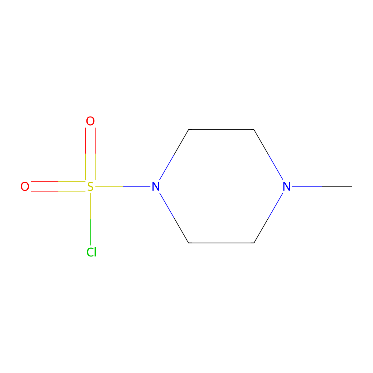 4-methylpiperazine-1-sulfonyl Chloride molecular structure, CAS 1688-95-5
