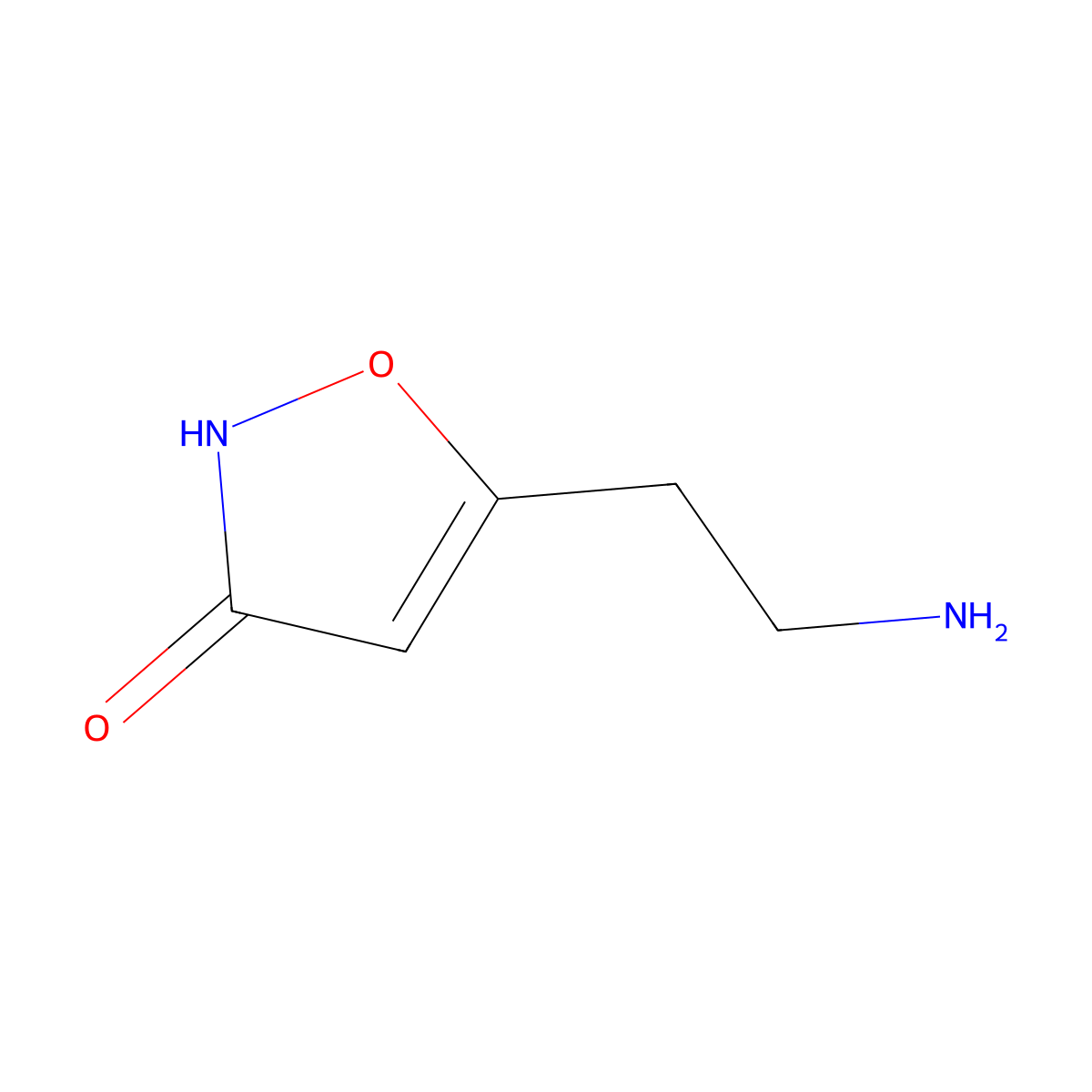 5-(2-Aminoethyl)-1,2-oxazol-3-ol molecular structure, CAS 16880-26-5