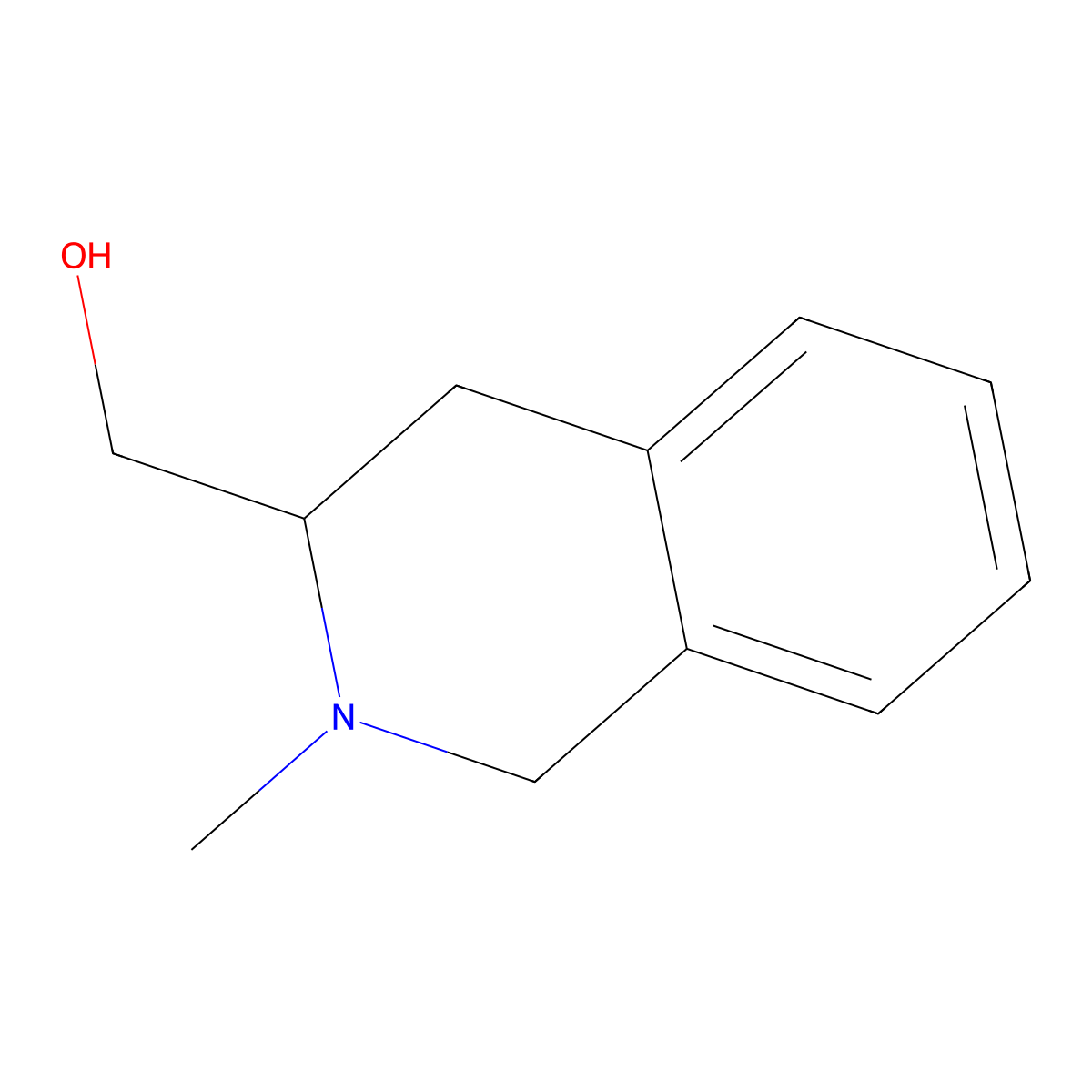 (2-Methyl-1,2,3,4-tetrahydroisoquinolin-3-yl)methanol molecular structure, CAS 16880-87-8