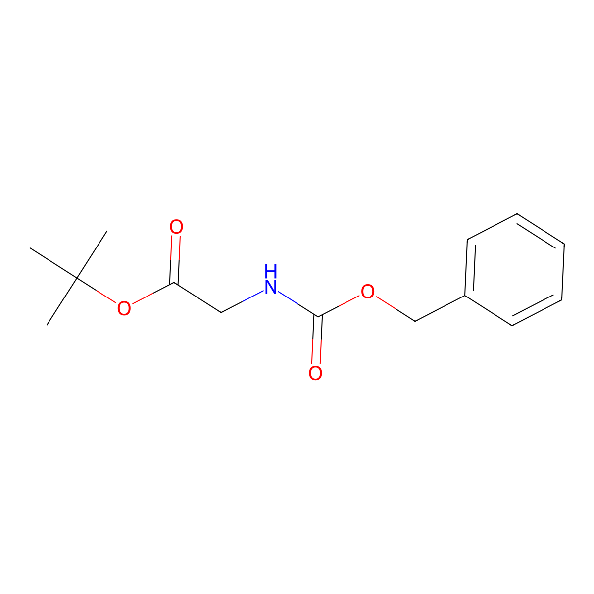Carbobenzyloxyglycine t-butyl ester molecular structure, CAS 16881-32-6