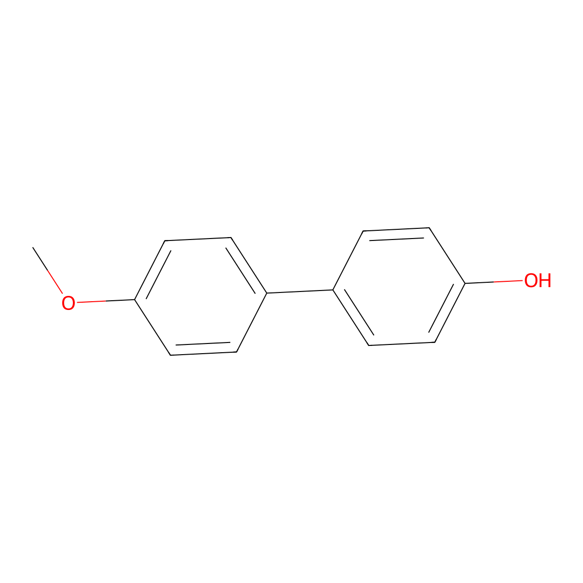 4-Hydroxy-4'-methoxybiphenyl molecular structure, CAS 16881-71-3
