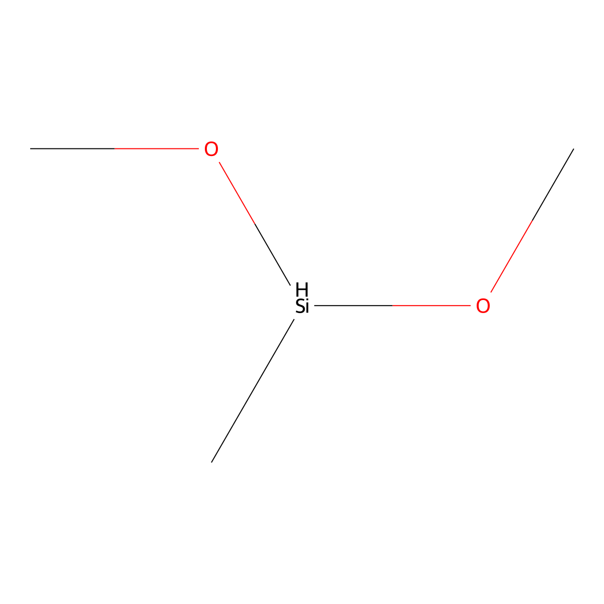 Methyldimethoxysilane molecular structure, CAS 16881-77-9