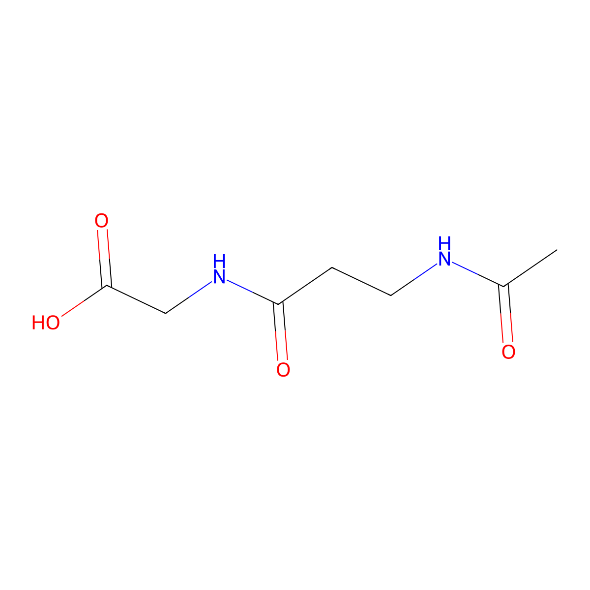 2-(3-Acetamidopropanamido)acetic acid molecular structure, CAS 16882-75-0