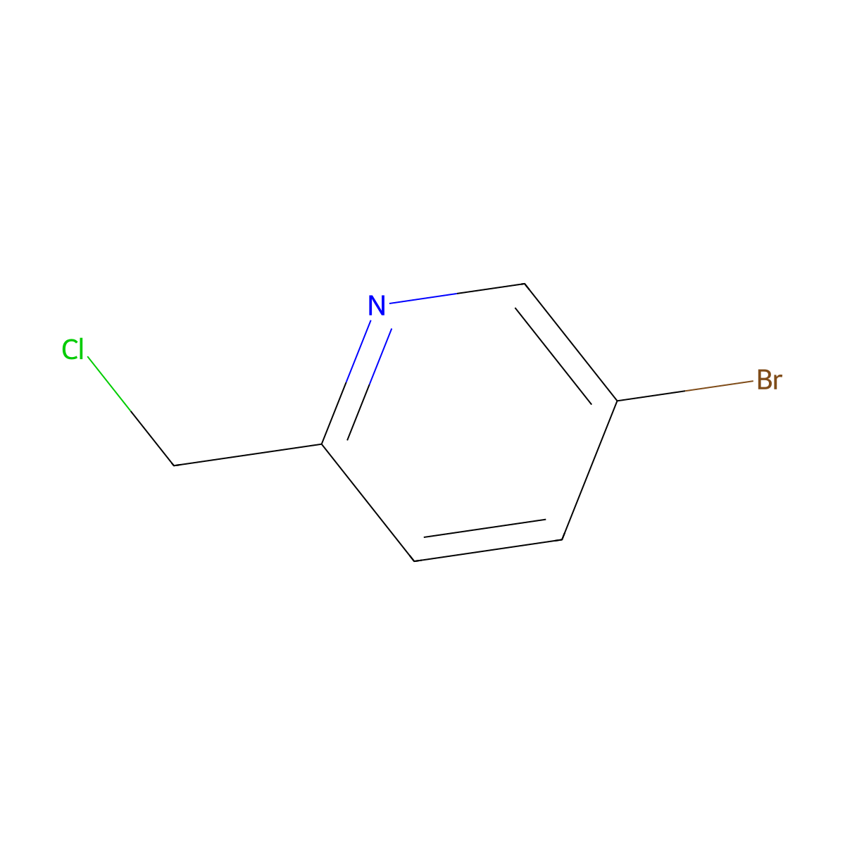5-Bromo-2-(chloromethyl)pyridine molecular structure, CAS 168823-76-5