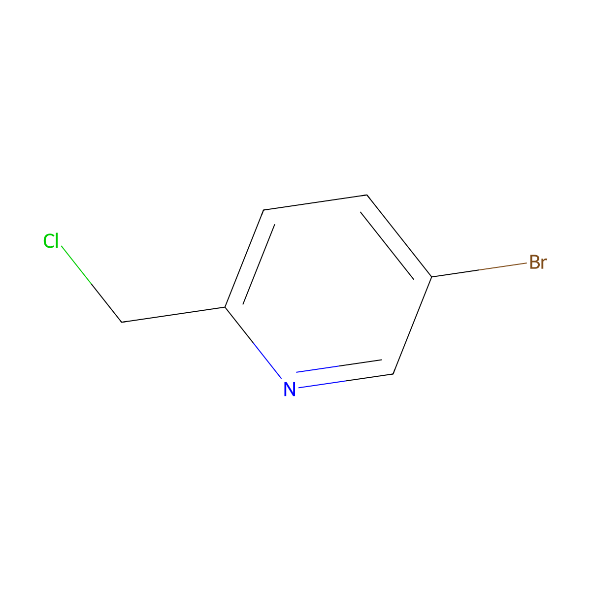 5-Bromo-2-(chloromethyl)pyridine molecular structure, CAS 168823-76-5