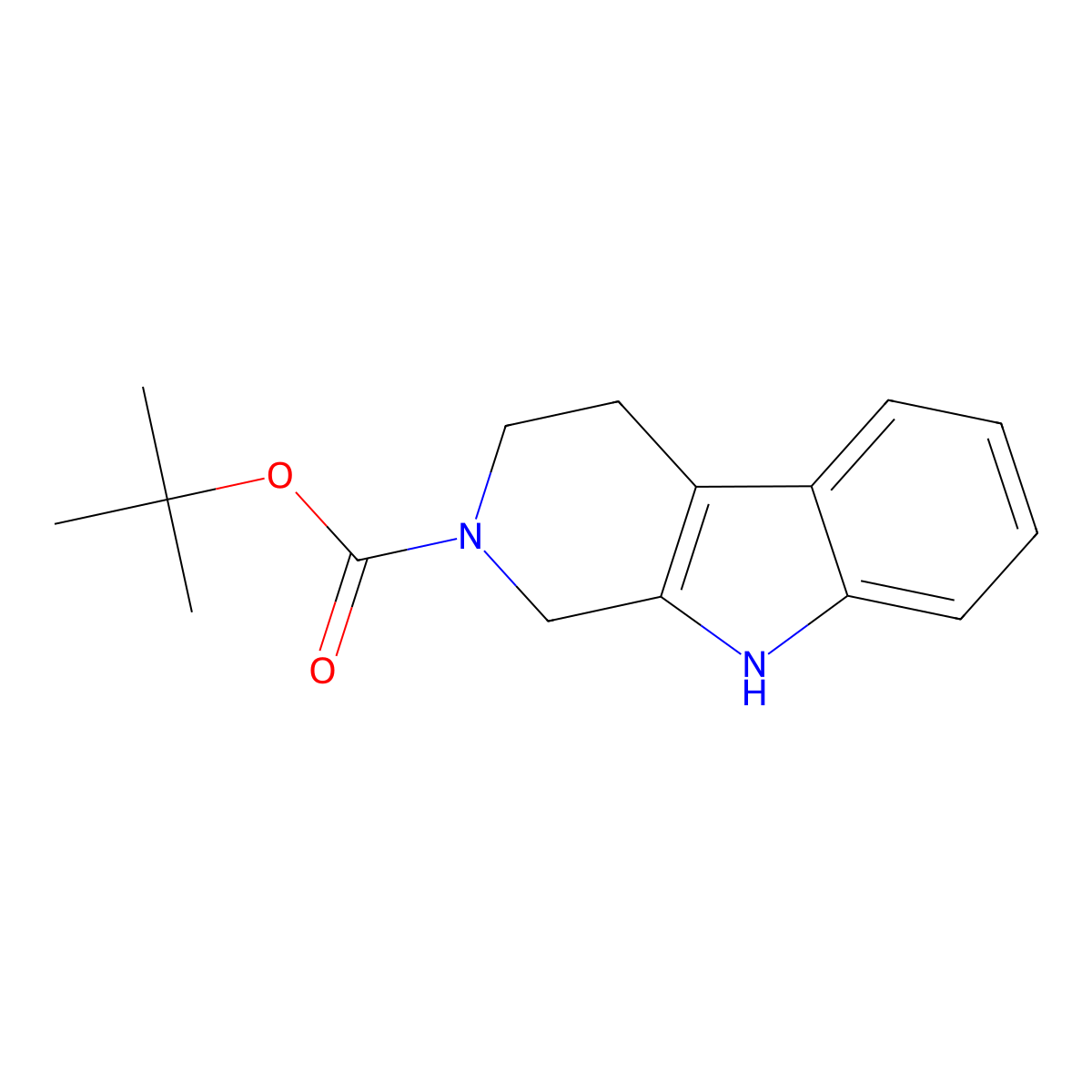 tert-butyl 3,4-dihydro-1H-pyrido[3,4-b]indole-2(9H)-carboxylate molecular structure, CAS 168824-94-0