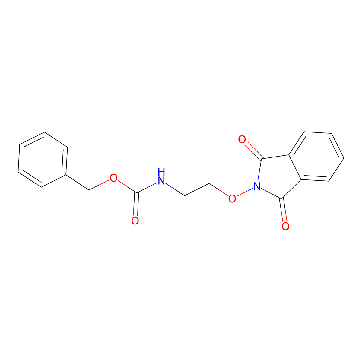 Benzyl (2-((1,3-dioxoisoindolin-2-yl)oxy)ethyl)carbamate molecular structure, CAS 168827-96-1