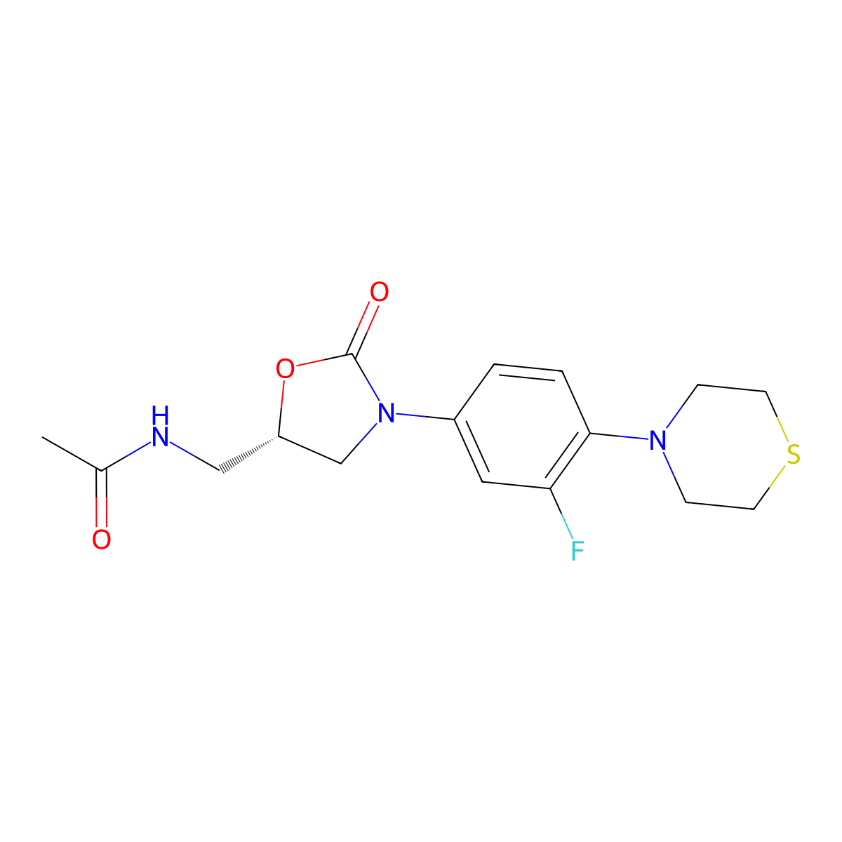 Sutezolid molecular structure, CAS 168828-58-8