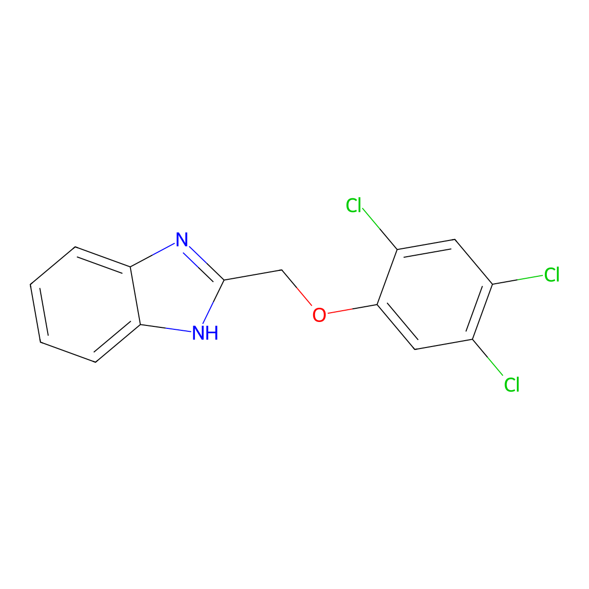 1H-Benzimidazole, 2-[(2,4,5-trichlorophenoxy)methyl]- molecular structure, CAS 16883-23-1