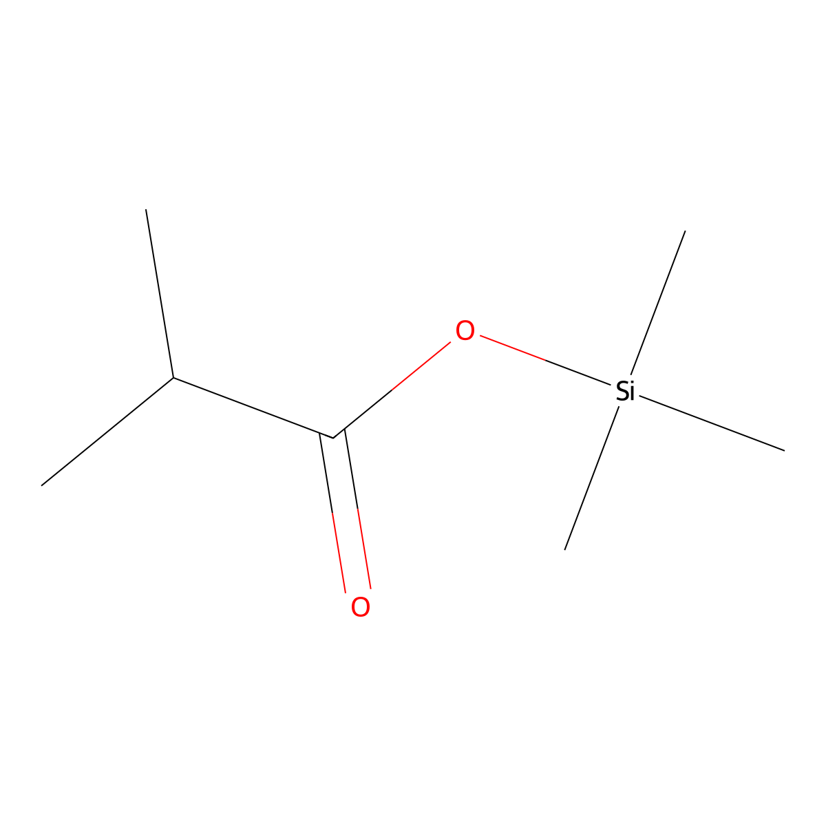 Trimethylsilyl isobutyrate molecular structure, CAS 16883-61-7
