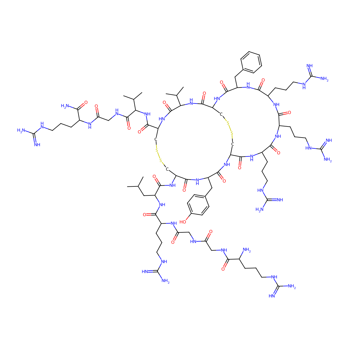 Protegrin-1 molecular structure, CAS 168831-77-4