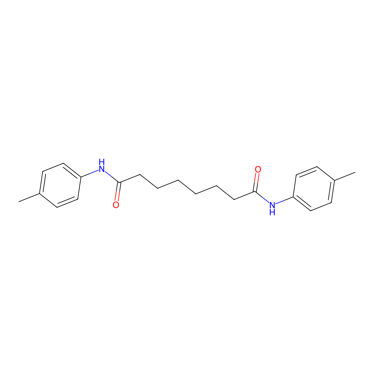 N,N'-bis(4-methylphenyl)octanediamide molecular structure, CAS 168832-50-6