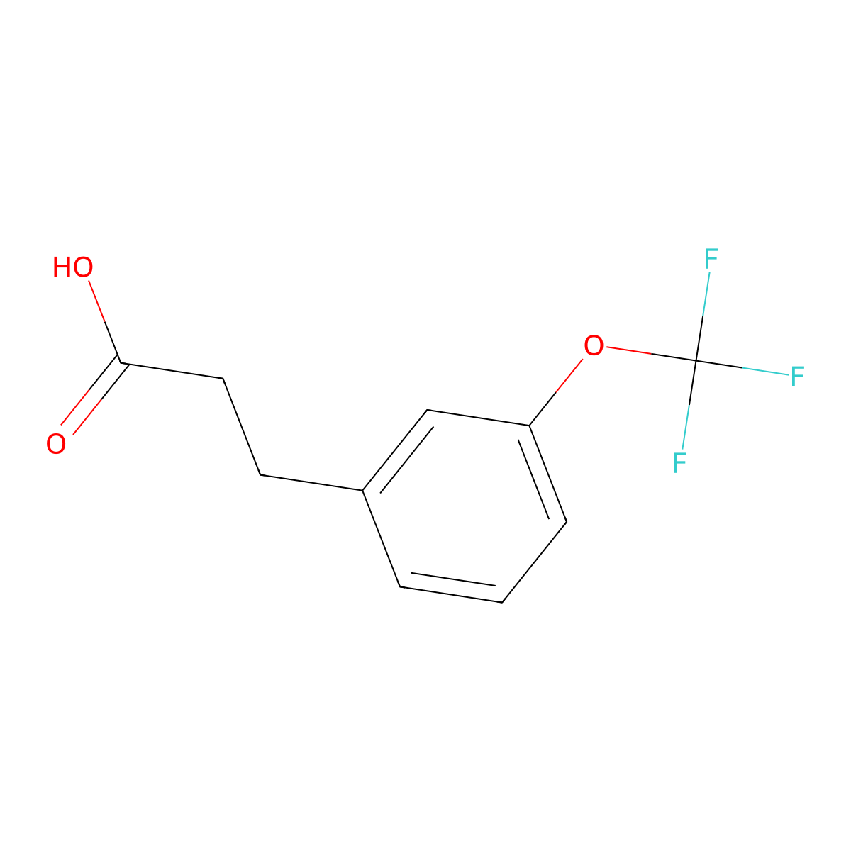 3-[3-(Trifluoromethoxy)phenyl]propanoic acid molecular structure, CAS 168833-77-0