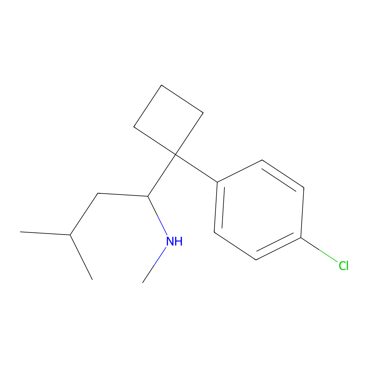 N-Desmethylsibutramine molecular structure, CAS 168835-59-4