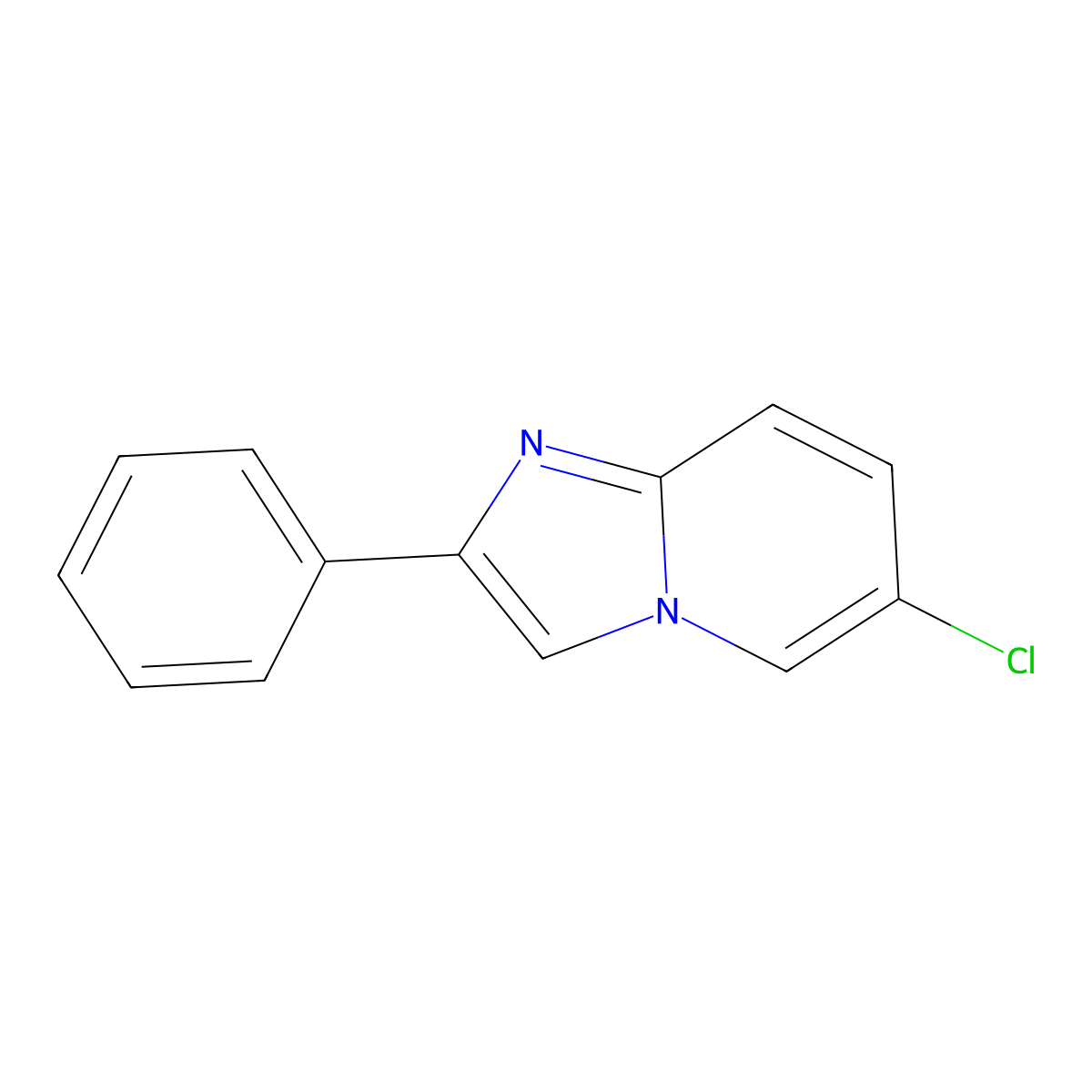 6-Chloro-2-phenylimidazo[1,2-a]pyridine molecular structure, CAS 168837-18-1