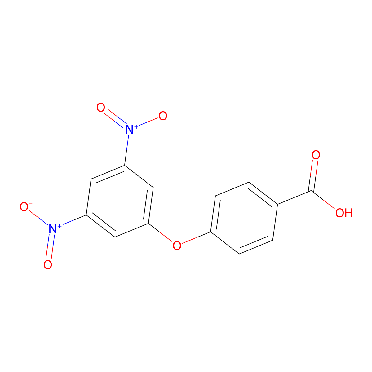 4-(3,5-Dinitrophenoxy)benzoic acid molecular structure, CAS 168839-42-7