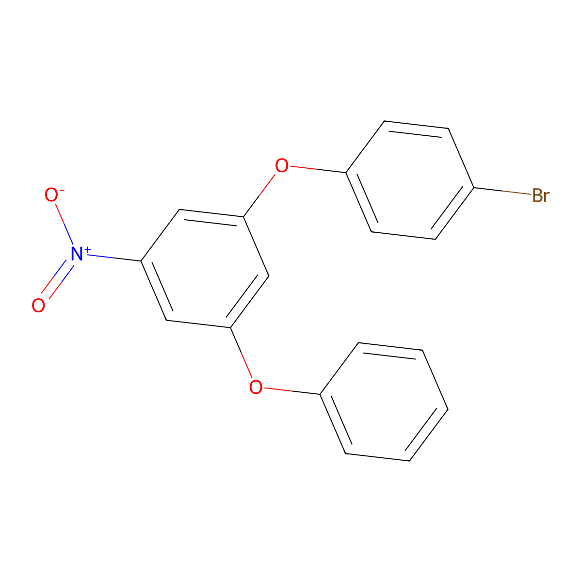 1-(4-Bromophenoxy)-3-nitro-5-phenoxybenzene molecular structure, CAS 168839-58-5