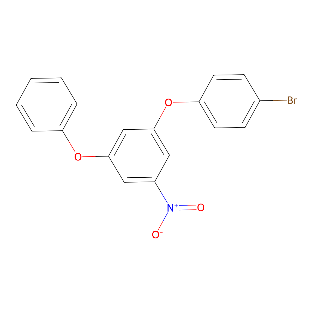 1-(4-Bromophenoxy)-3-nitro-5-phenoxybenzene molecular structure, CAS 168839-58-5