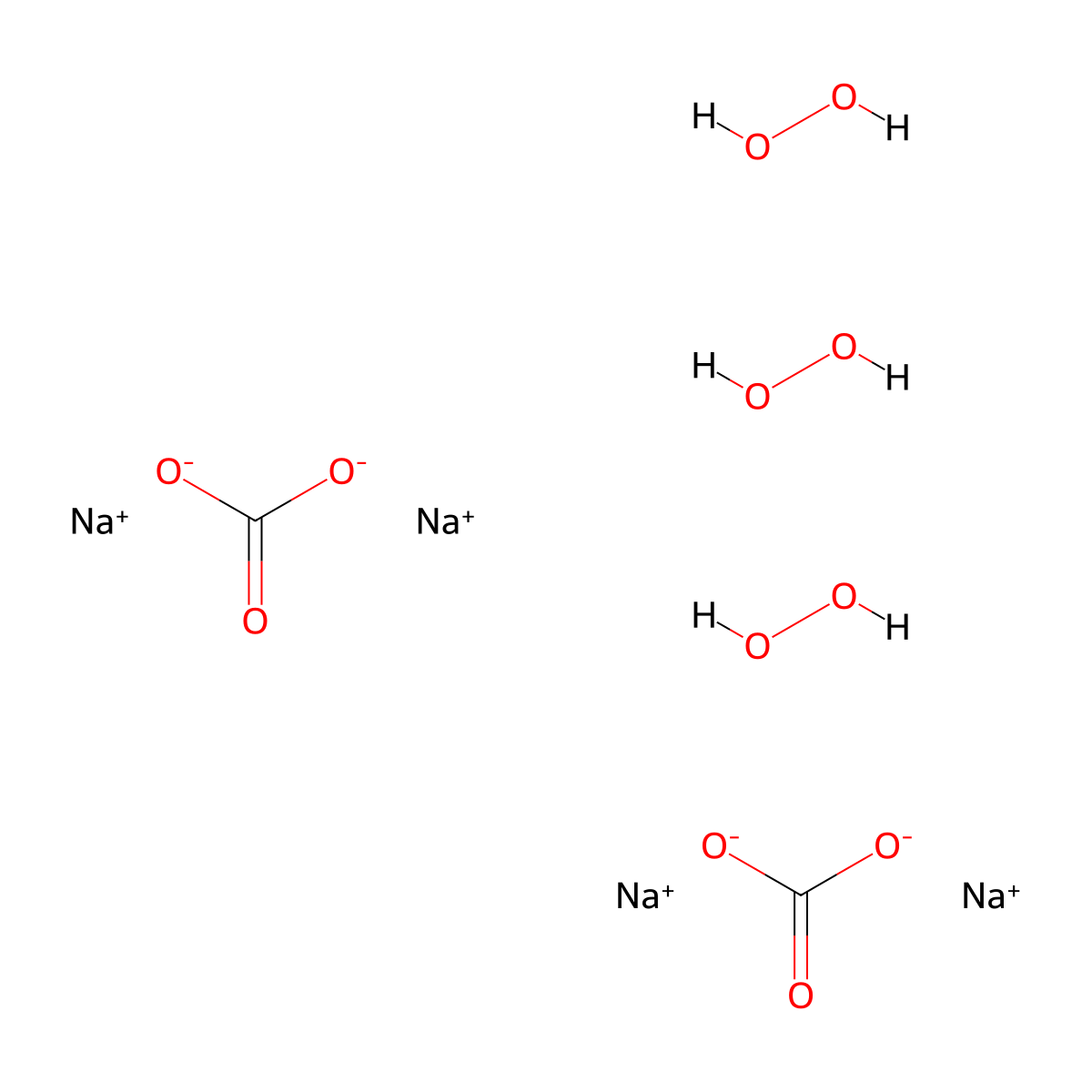 Sodium percarbonate molecular structure, CAS 16884-59-6