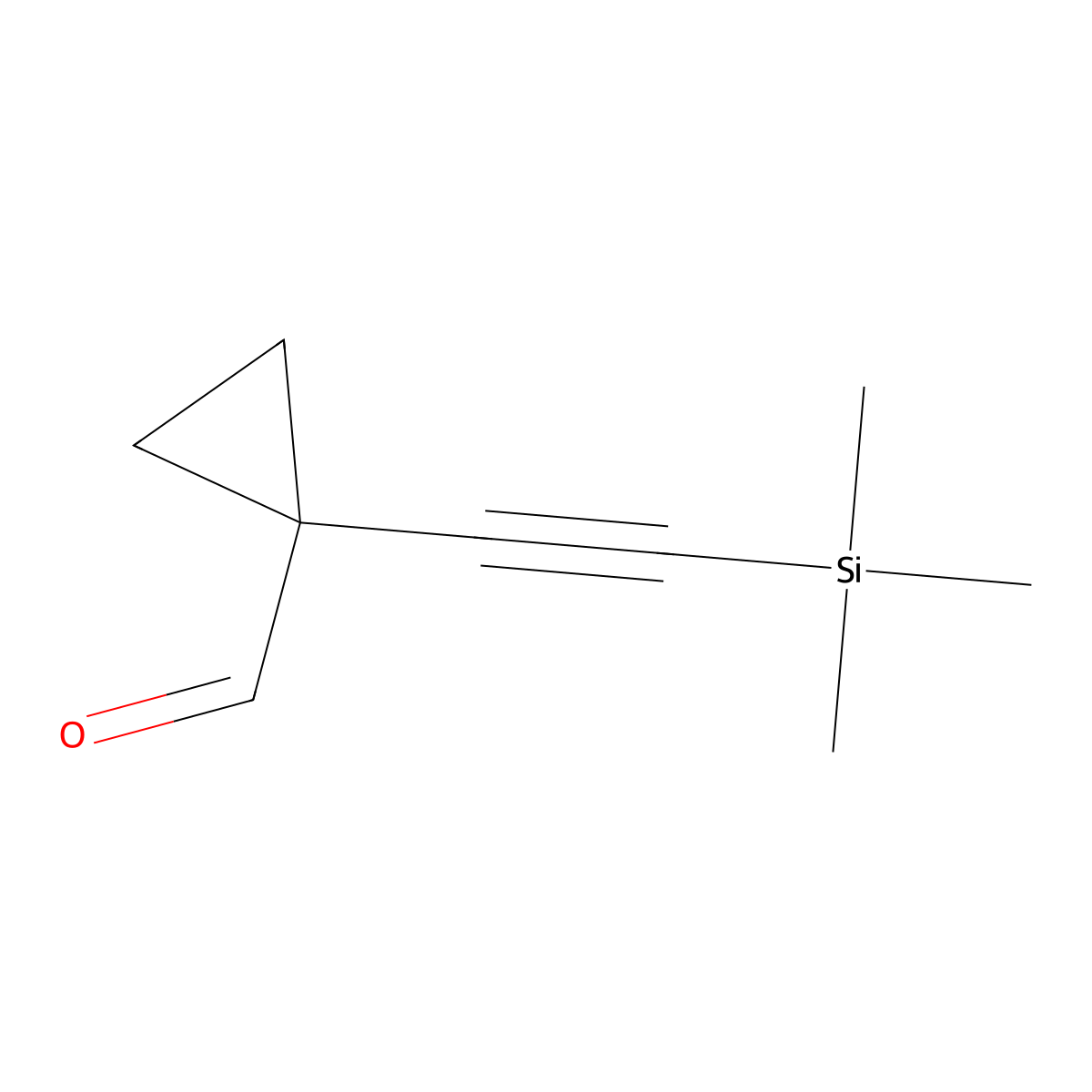 1-(2-(Trimethylsilyl)ethynyl)cyclopropane-1-carbaldehyde molecular structure, CAS 168848-68-8